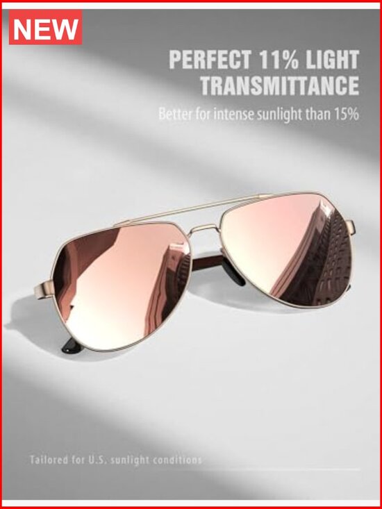 Aviator Sunglasses Polarized UV400 Protection Spring Hinge Half Frame Retro main image 7